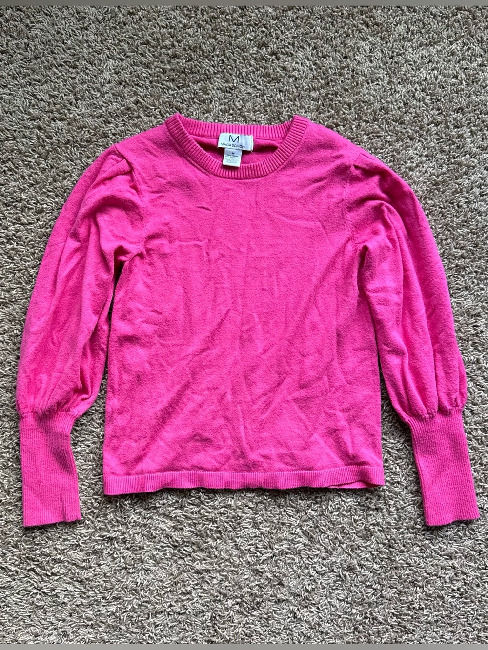 Magaschoni Women’s Fushcia Sweater Size Medium